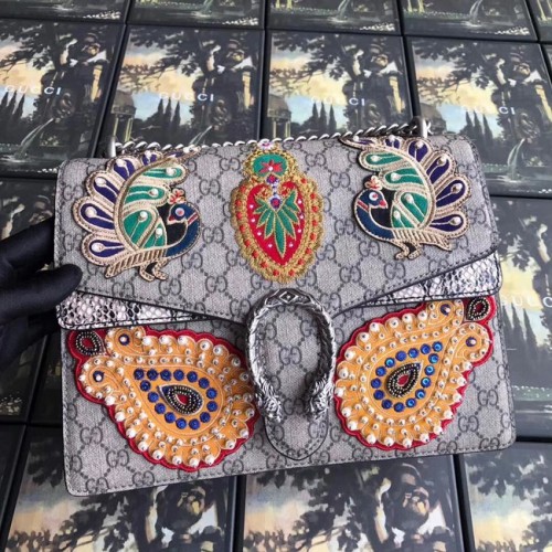 Gucci Dionysus közepes válltáska 403348 szürke