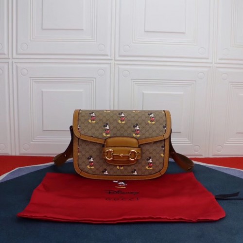 Gucci Disney x Mickey Mouse Kis Válltáska 602204 Barna