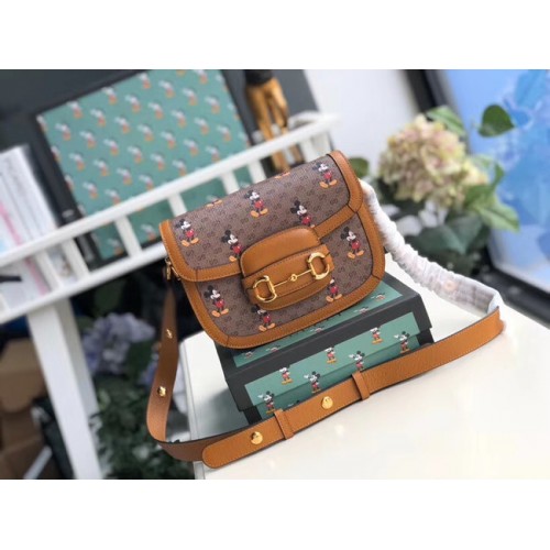 Gucci Disney x Mickey Mouse Kis Válltáska 602205 Barna