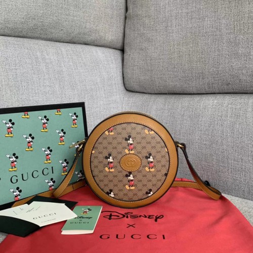 Gucci Disney x Mickey Mouse Kis Válltáska 603938 Barna
