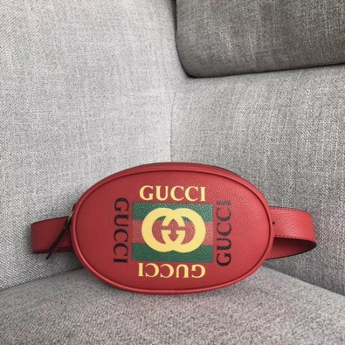 Gucci GG borjúbőr övtáska 476434 piros