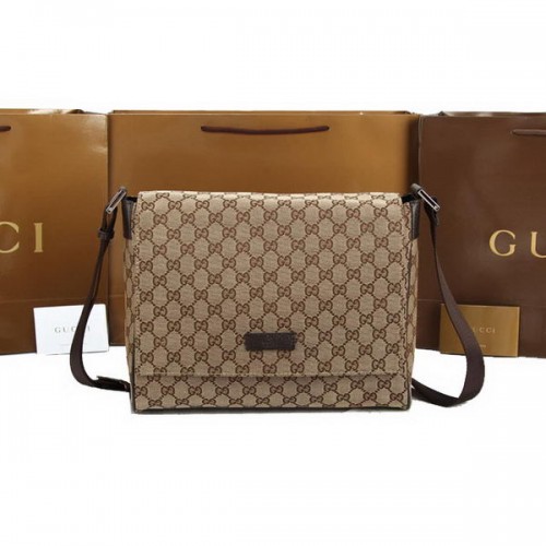 Gucci GG Vászon Kis Messenger Táska 146236 Sárgabarack