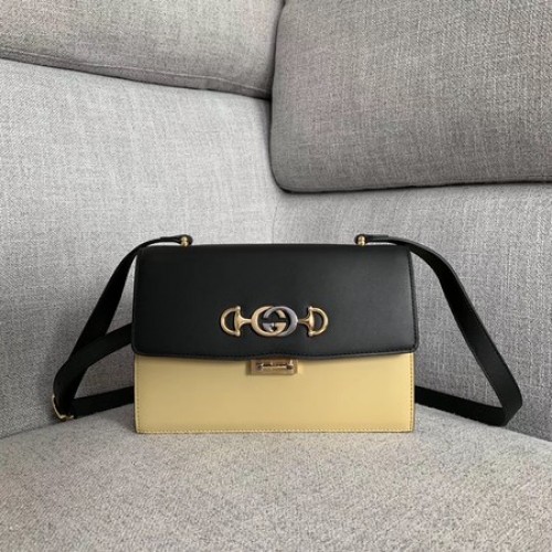 Gucci GG bőr válltáska A576388 fekete-fehér