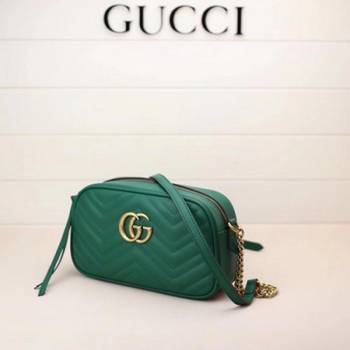 Gucci GG Marmont Matelasse Válltáska 447632 Zöld