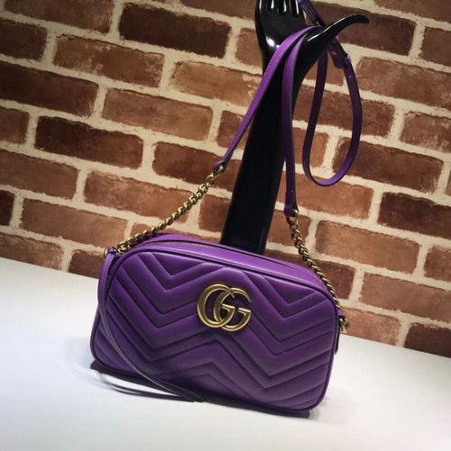 Gucci GG Marmont Matelasse Válltáska 447632 lila