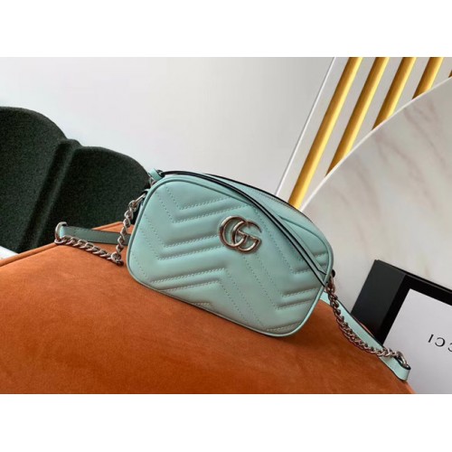 Gucci GG Marmont Matelasse samll válltáska 447632 pasztellzöld