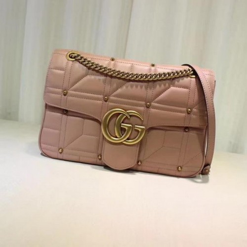 Gucci GG Marmont Mmatelasse Válltáska 443496 Rózsaszín