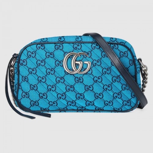 Gucci GG Marmont Többszínű kis válltáska 447632 kék