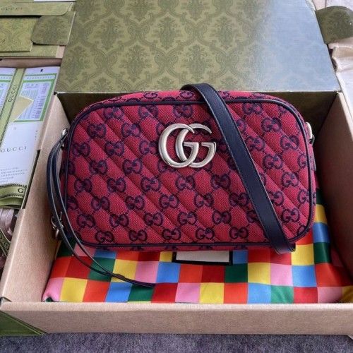 Gucci GG Marmont Többszínű kis válltáska 447632 piros