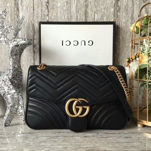 Gucci GG Marmont Bársony Válltáska 443496A Fekete