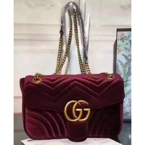 Gucci GG Marmont Bársony Válltáska 443497 Lila
