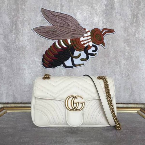 Gucci GG Marmont Ezüstbőr Válltáska 443497A