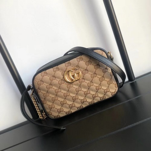 Gucci GG Marmont vászon mini táska 448065 Fekete