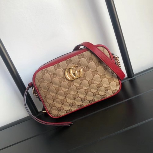 Gucci GG Marmont vászon mini táska 448065 piros