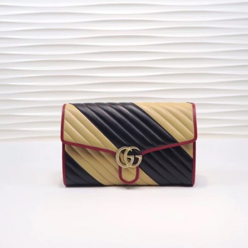Gucci GG Marmont clutch 498079 fekete és barackszínű