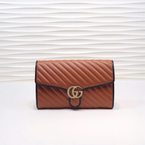 Gucci GG Marmont clutch 498079 barna