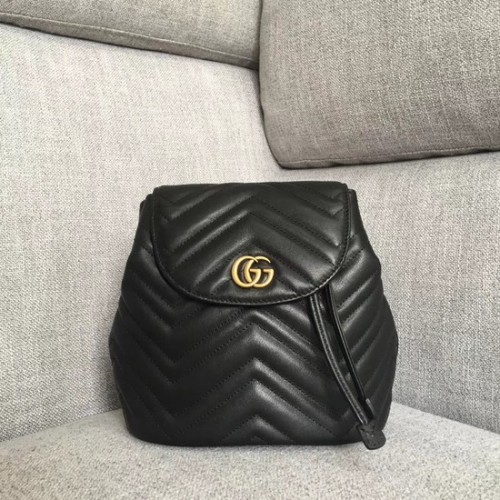 Gucci GG Marmont matelasse hátizsák 528129 Fekete