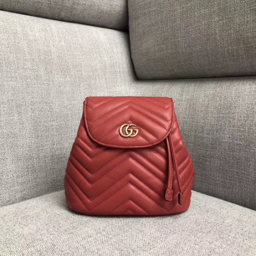 Gucci GG Marmont matelasse hátizsák 528129 piros