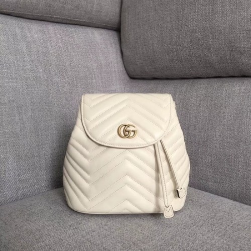 Gucci GG Marmont matelasse hátizsák 528129 fehér
