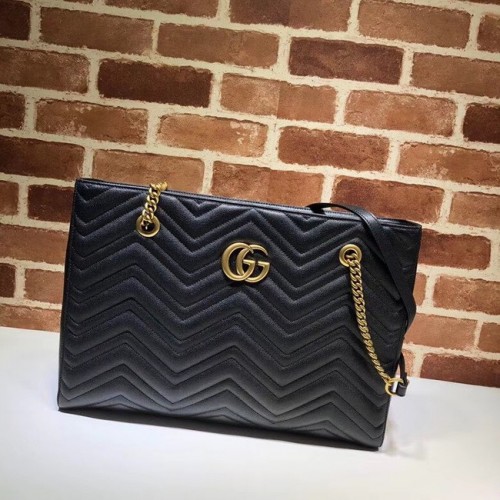 Gucci GG Marmont matelasse közepes táska 524578 fekete