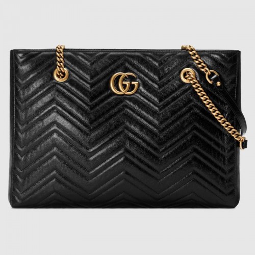 Gucci GG Marmont matelasse közepes táska 524578 fekete