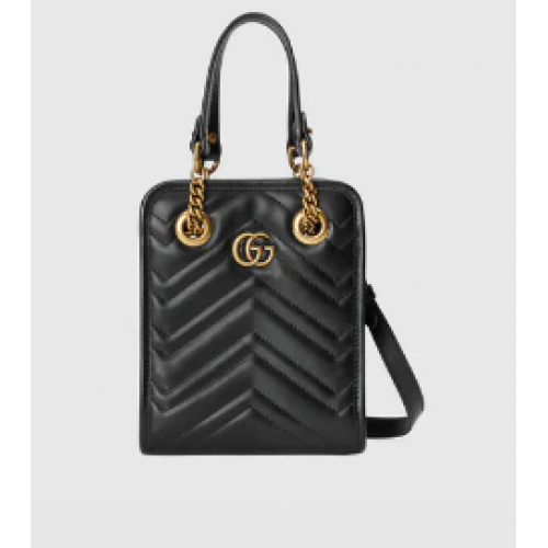 Gucci GG Marmont matelasse mini táska 696123 fekete