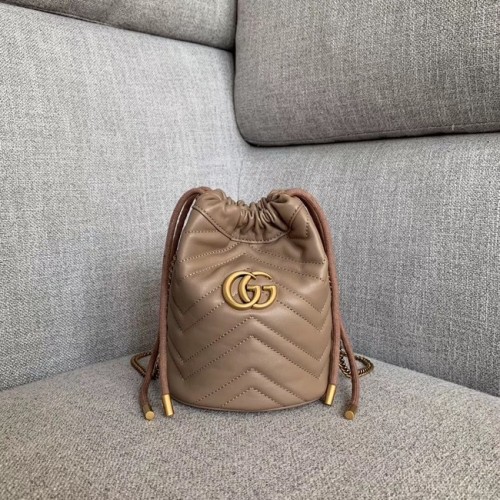 Gucci GG Marmont mini vödörtáska 575163 barackszínű
