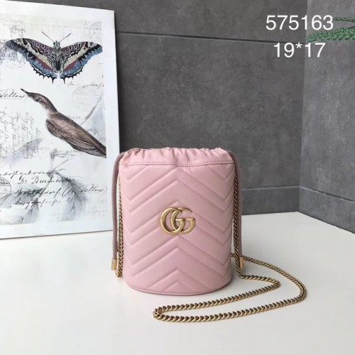 Gucci GG Marmont mini vödörtáska 575163 rózsaszín