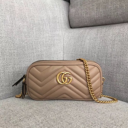 Gucci GG Marmont mini láncos táska 546581 Porrózsaszín