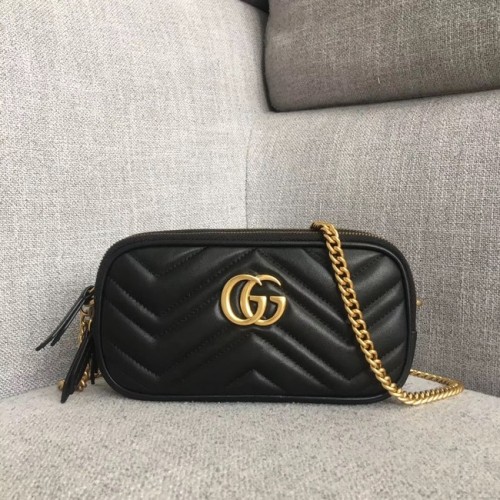 Gucci GG Marmont mini láncos táska 546581 fekete