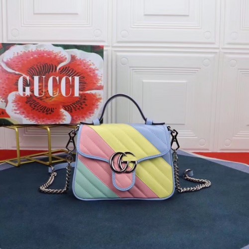 Gucci GG Marmont mini felső fogantyús táska 547260 Sokszínű