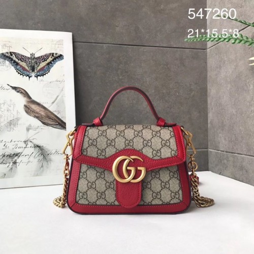 Gucci GG Marmont mini felső fogantyús táska 547260 piros