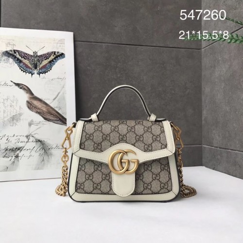 Gucci GG Marmont mini felső fogantyús táska 547260 fehér