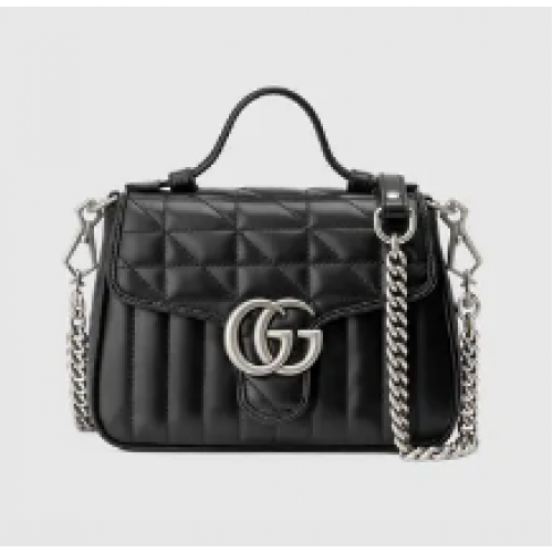 Gucci GG Marmont mini felső fogantyús táska 583571 fekete