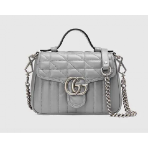 Gucci GG Marmont mini felső fogantyús táska 583571 szürke