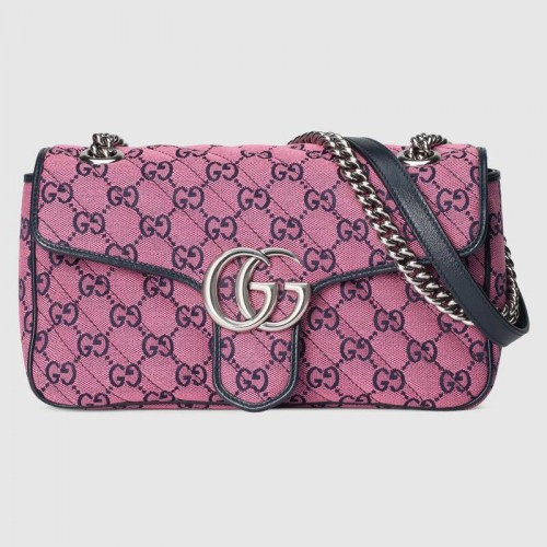 Gucci GG Marmont többszínű kis válltáska 443497 Rózsaszín