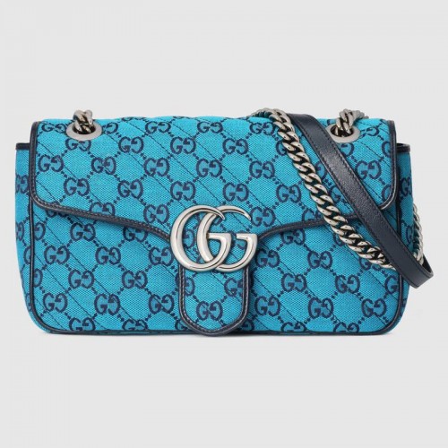 Gucci GG Marmont többszínű kis válltáska 443497 kék