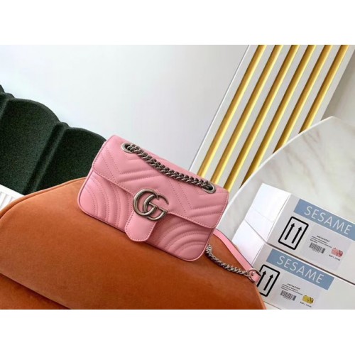 Gucci GG Marmont kis válltáska 446744 világos rózsaszín