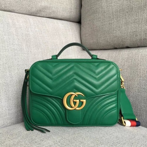 Gucci GG Marmont kis válltáska 498100 zöld