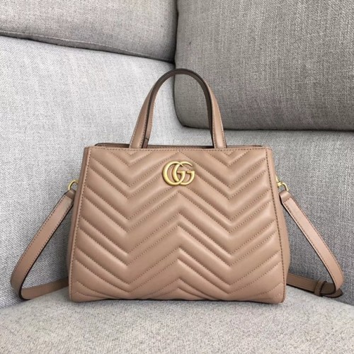 Gucci GG Marmont kis felső fogantyús táska 448054 sötétrózsaszín