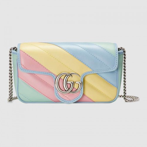 Gucci GG Marmont szuper mini táska 476433 Többszínű pasztell