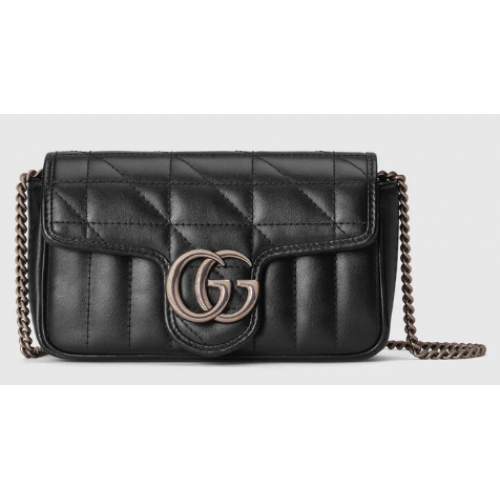 Gucci GG Marmont szuper mini táska 476433 fekete