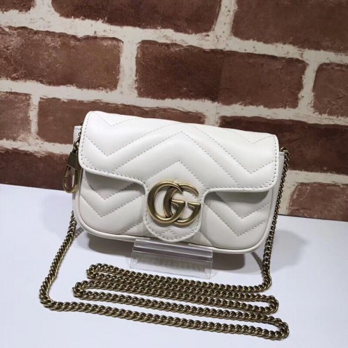 Gucci GG Marmont szuper mini táska 574969 fehér