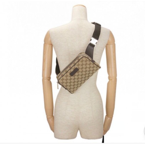 Gucci GG Eredeti GG Bőr Övtáska 449174 Barna