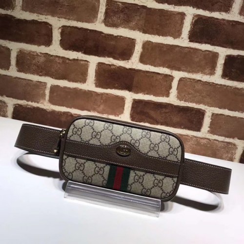 Gucci GG Eredeti GG Bőr övtáska 519308 barna