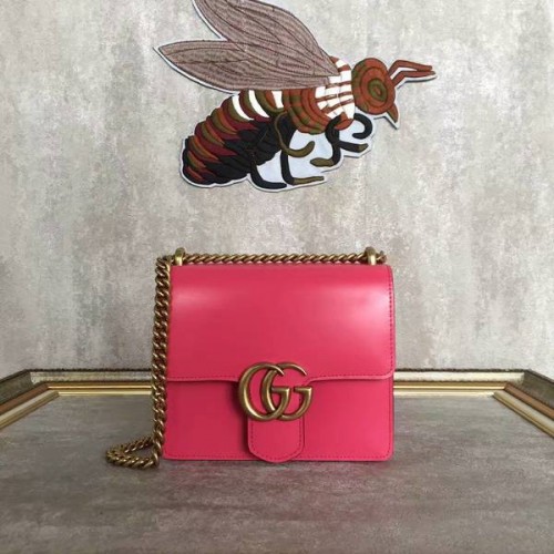 Gucci GG Eredeti Marmont Bőr Válltáska 431384A Rózsaszín