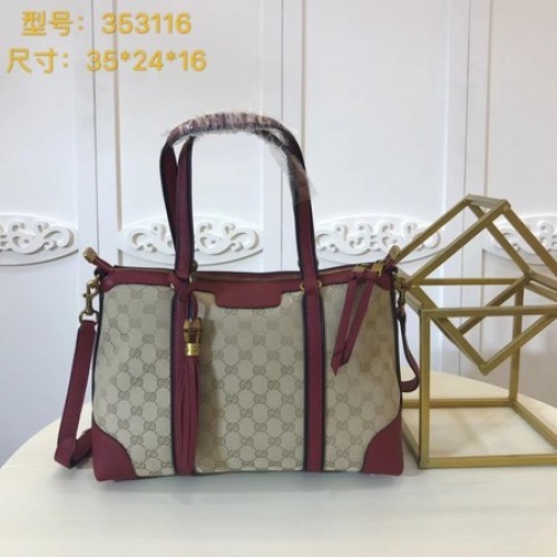 Gucci GG Supreme Vászon Táska 353116 Piros