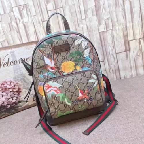 Gucci GG Supreme hátizsák Virág és madár 427042-1 Barna