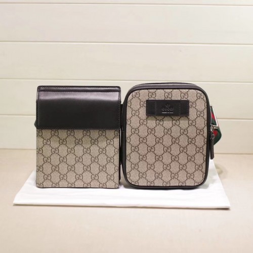 Gucci GG Supreme övtáska 450956 Bézs és fekete