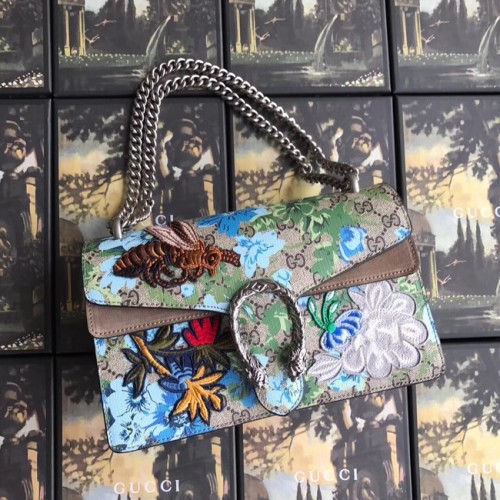 Gucci GG Supreme vászon Dionüszosz kis válltáska 400249 méhecske